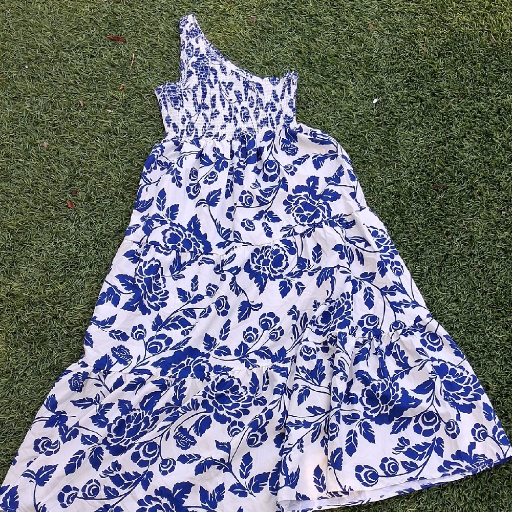 Sunday Blue and White Floral Dress
